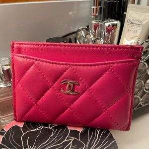 Pink Chanel Card Holder